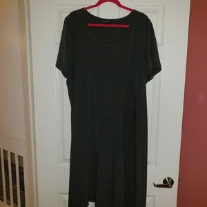 22/24 W Heather Grey Asymmetrical Hem Dress